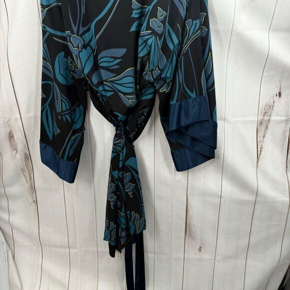 Soma Women’s One Size Blue Black Robe - Picture 5 of 6